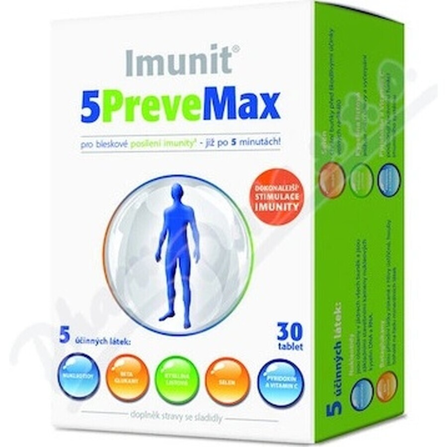 Imunit 5PreveMax 1×30 tbl, (con nucleótidos y betaglucano)