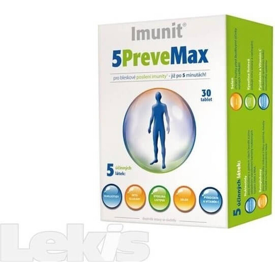 Imunit 5PreveMax 1×30 tbl, (con nucleótidos y betaglucano)