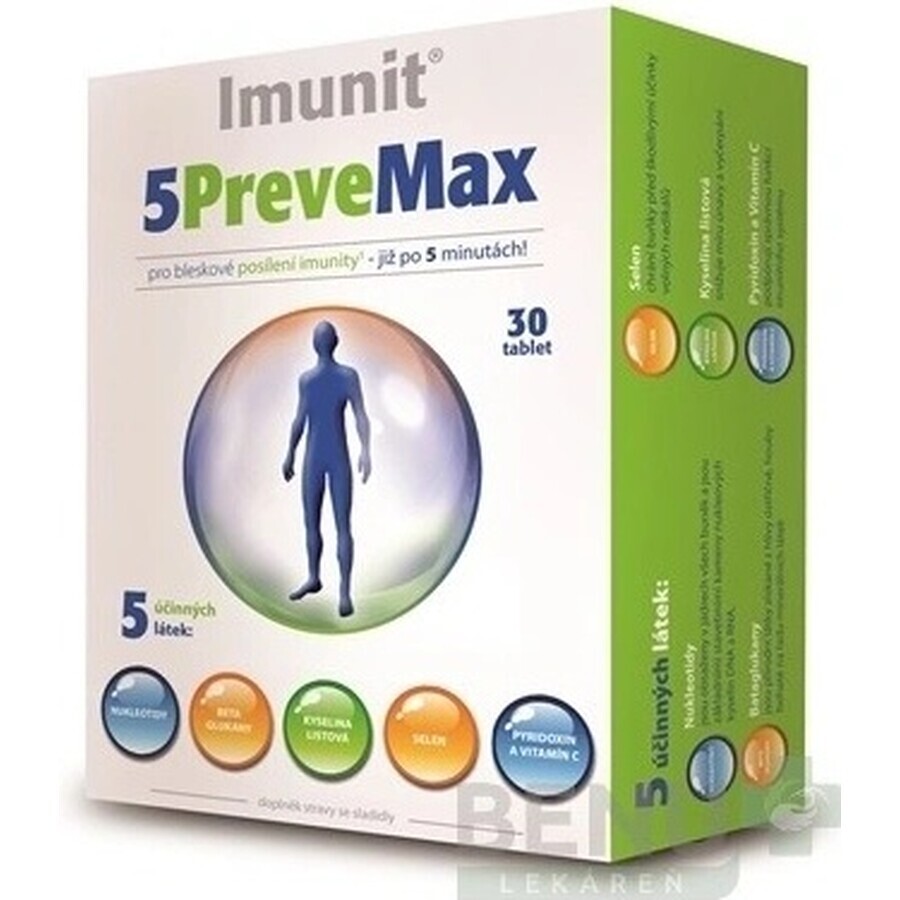 Imunit 5PreveMax 1×30 tbl, (con nucleótidos y betaglucano)