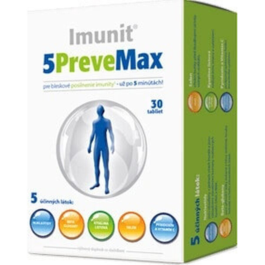 Imunit 5PreveMax 1×30 tbl, (con nucleótidos y betaglucano)