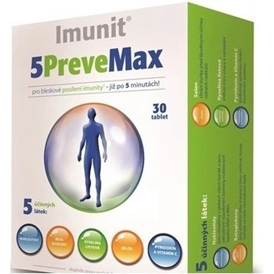 Imunit 5PreveMax 1×30 tbl, (con nucleótidos y betaglucano)