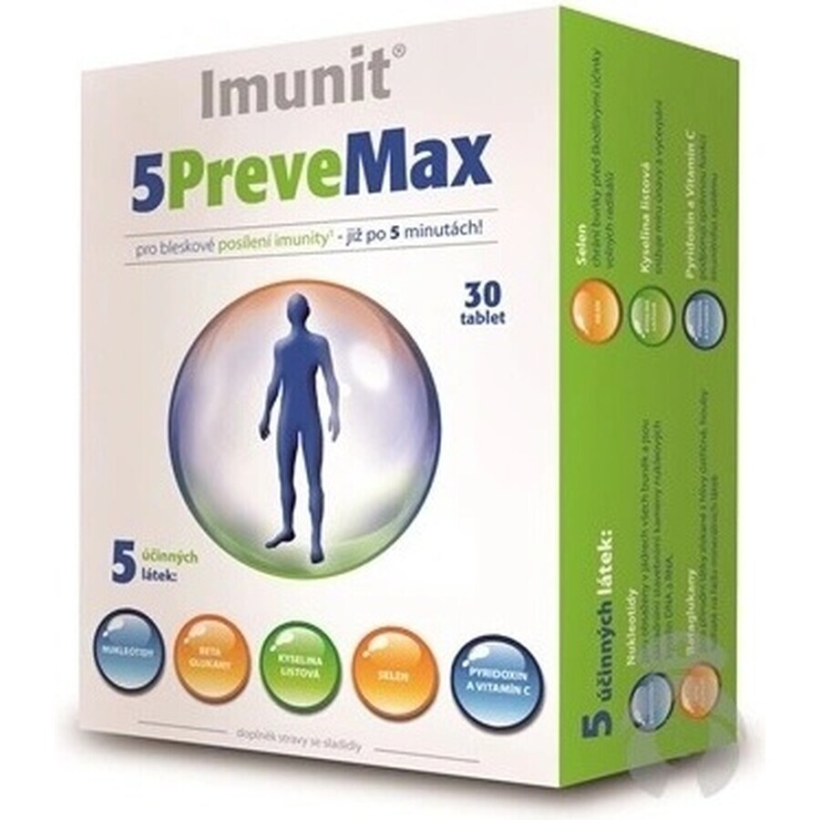 Imunit 5PreveMax 1×30 tbl, (con nucleótidos y betaglucano)