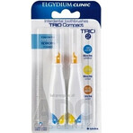 ELGYDIUM CLINIC Trio COMPACT - TRIO 2 perii interdentare în suport (2x albastru 1,9 mm+2x galben 2,5-2,2 mm+2x portocaliu 3,5-2,7 mm) 6 buc, 1x1 set