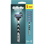 GILLETTE MACH3 SHAVER + 5NH Set 1×1, shaver + 5 replacement heads