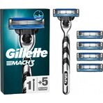 GILLETTE MACH3 SHAVER + 5NH Set 1×1, shaver + 5 replacement heads