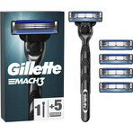 GILLETTE MACH3 SHAVER + 5NH Set 1×1, shaver + 5 replacement heads