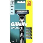 GILLETTE MACH3 SHAVER + 5NH Set 1×1, shaver + 5 replacement heads