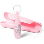 BABYONO Silicone spoon with pink lid 6m+ 1×1 pcs