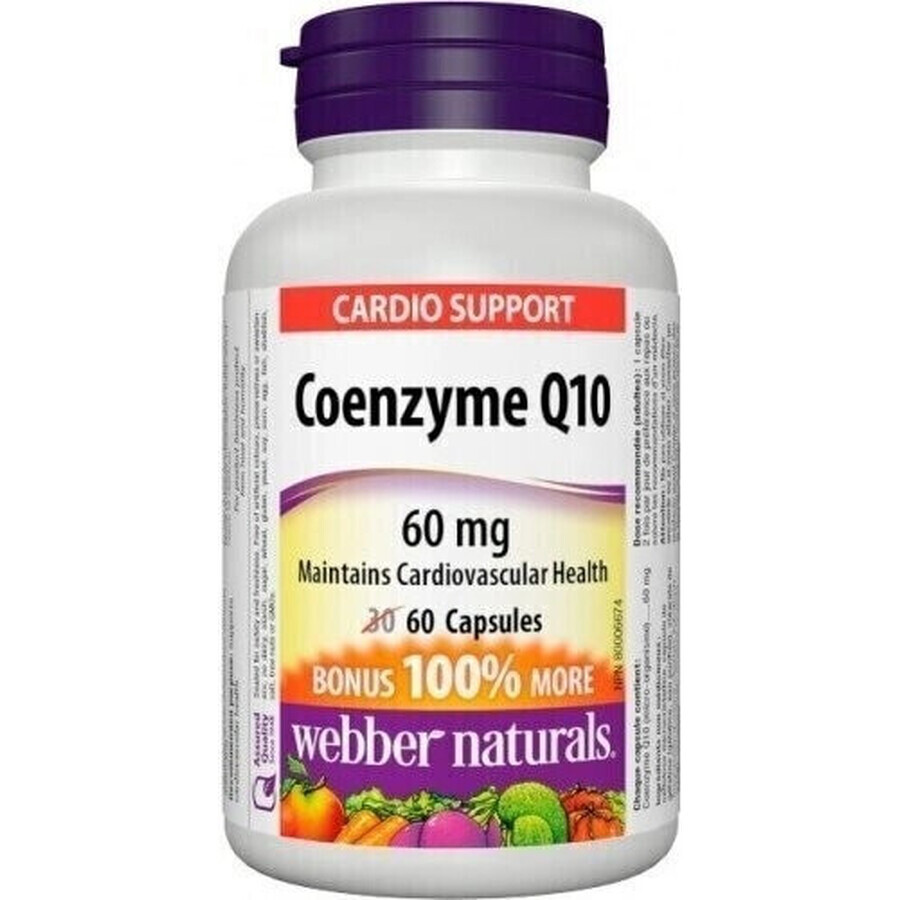 WEBBER NATURALS Coenzym Q10 60 mg 1×60 cps, Nahrungsergänzungsmittel