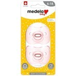 MEDELA ZACHT SILICONE Babyspeen voor meisjes 1×2 stuks