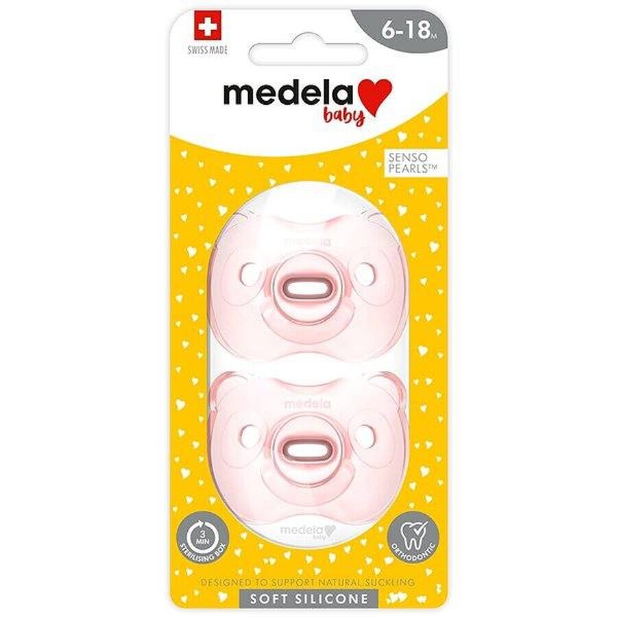 MEDELA ZACHT SILICONE Babyspeen voor meisjes 1×2 stuks