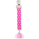 CHICCO Fopspeen Clip Fashion Girl 1×1 stuk, voor de meeste fopspenen