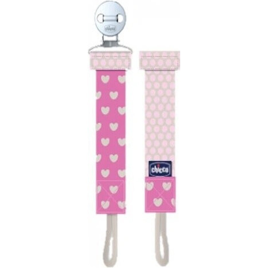 CHICCO Fopspeen Clip Fashion Girl 1×1 stuk, voor de meeste fopspenen