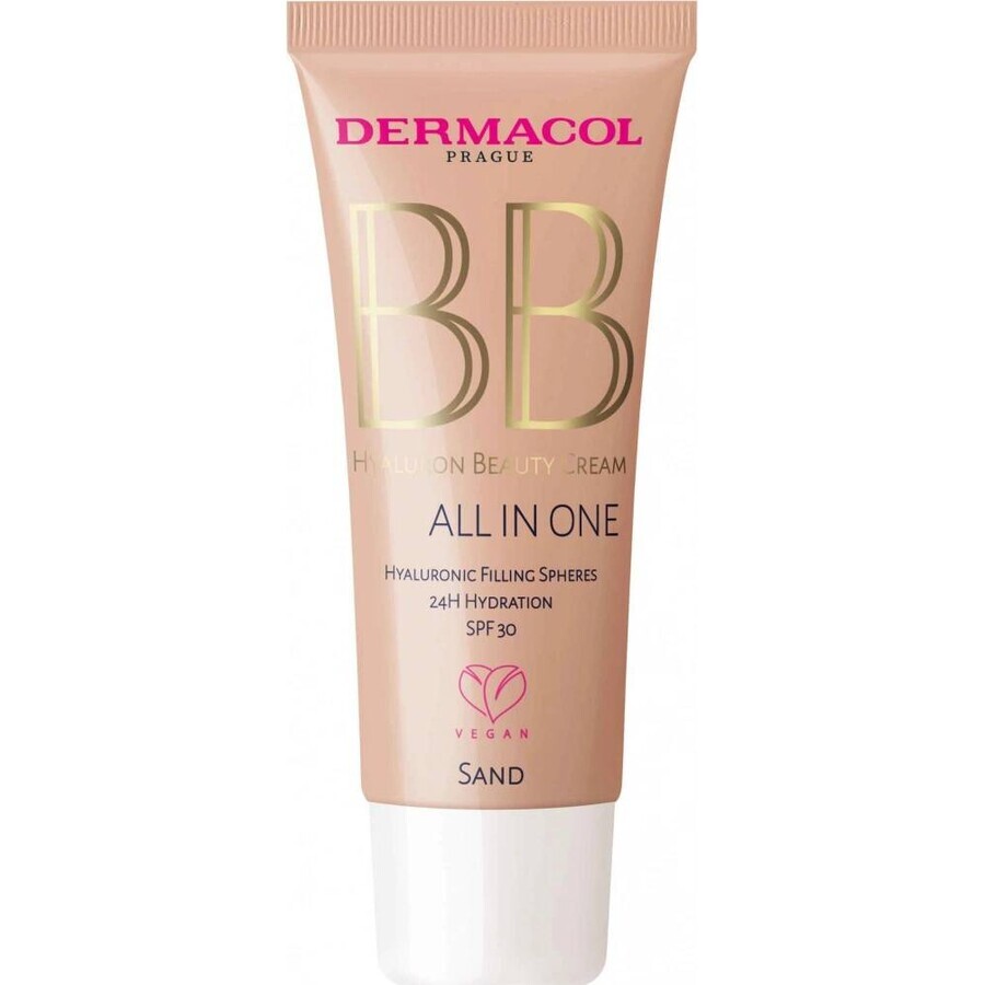 Dermacol BB Hyaluronic Cream SPF30 No.1 SAND 1×30 ml, cremă SPF30