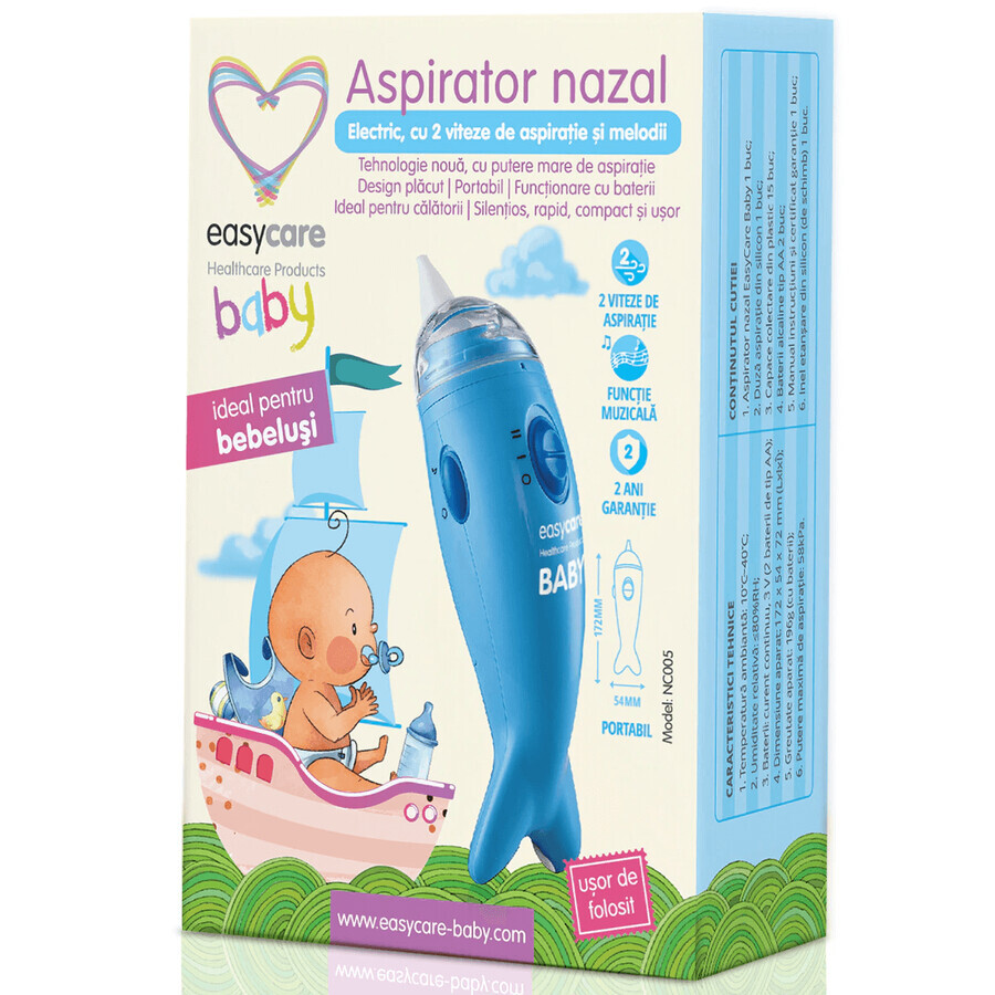 Aspirator nazal electric cu 2 viteze si melodii, Easy Care