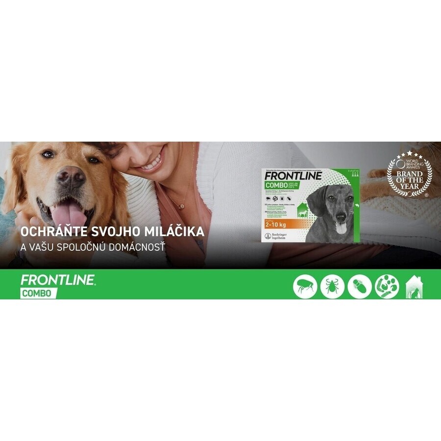 FRONTLINE COMBO spot-on pour CHIEN M 3 x 1,34 ml 3x1,34 ml, solution pour chiens