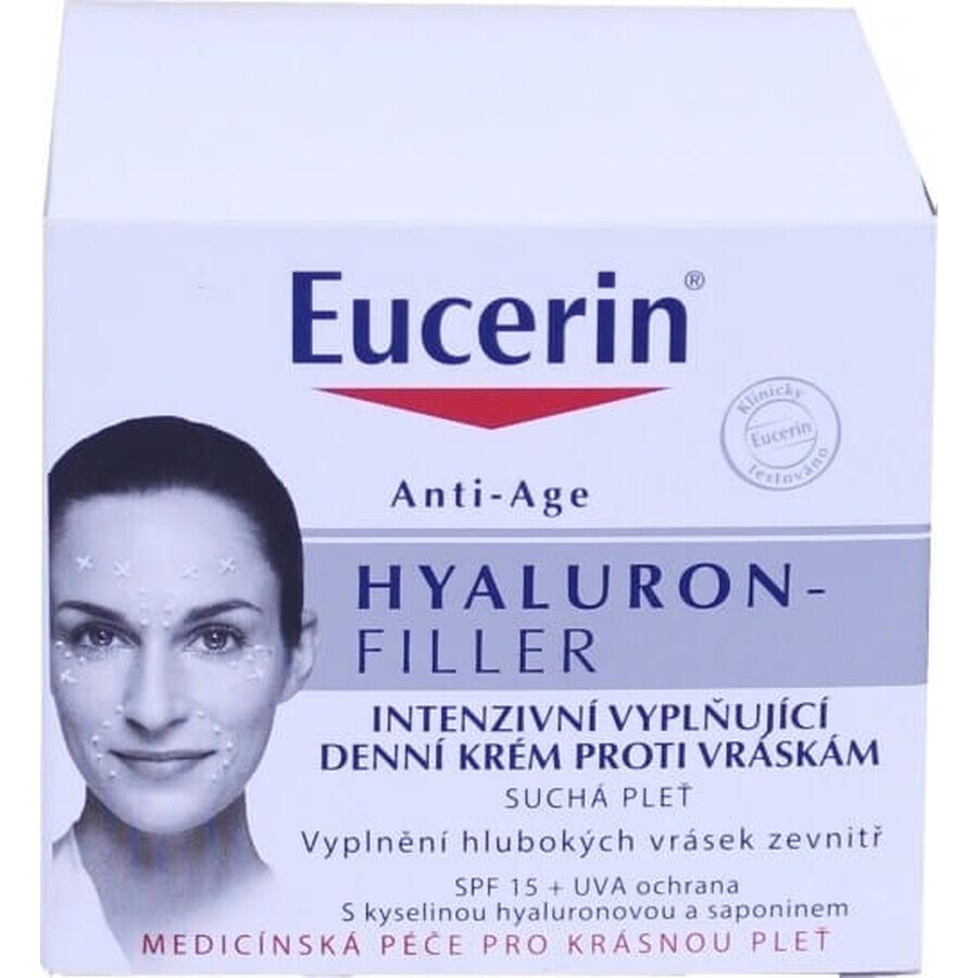 Eucerin HYALURON-FILLER crema de día antiarrugas 1×50 ml, crema para piel seca