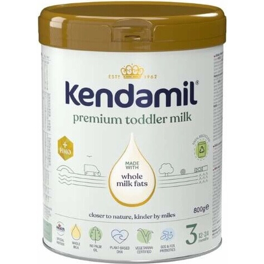 Kendamil Premium 3 HMO+, Kreativ-Geschenkpackung 3×800 g, Milch für Kleinkinder