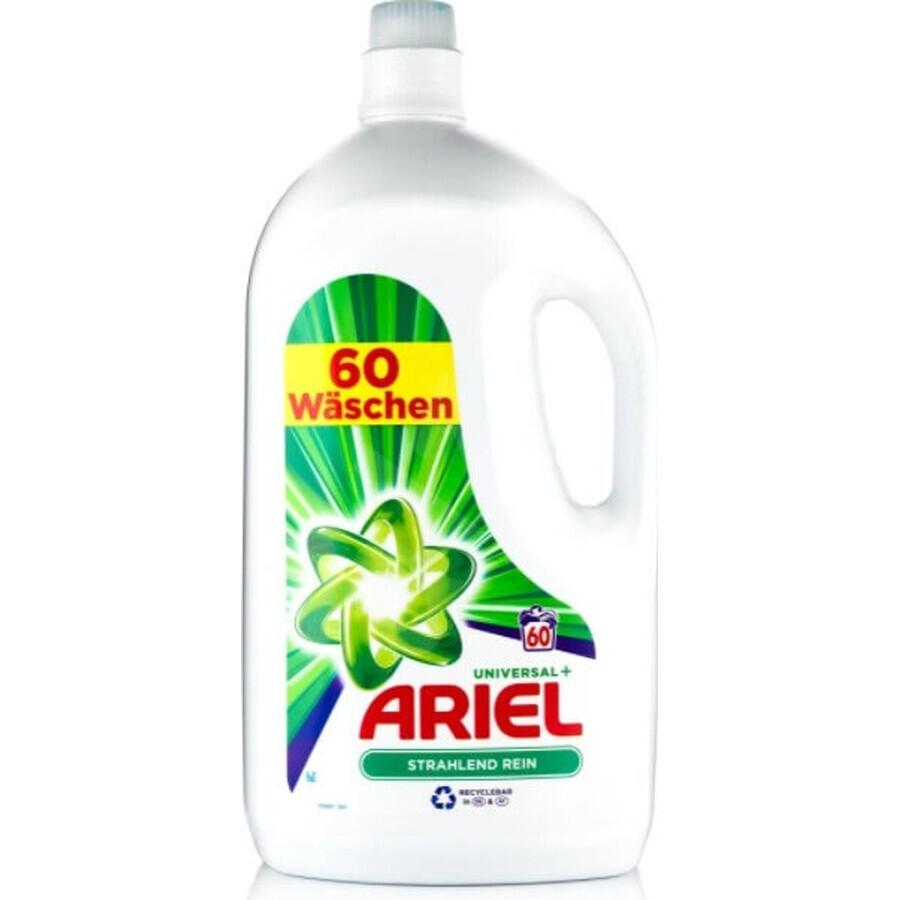 ARIEL GEL 3L / 60PD BRILLIANT CLEAN UNIVERSAL+ 1×3000 ml, gel de lavage