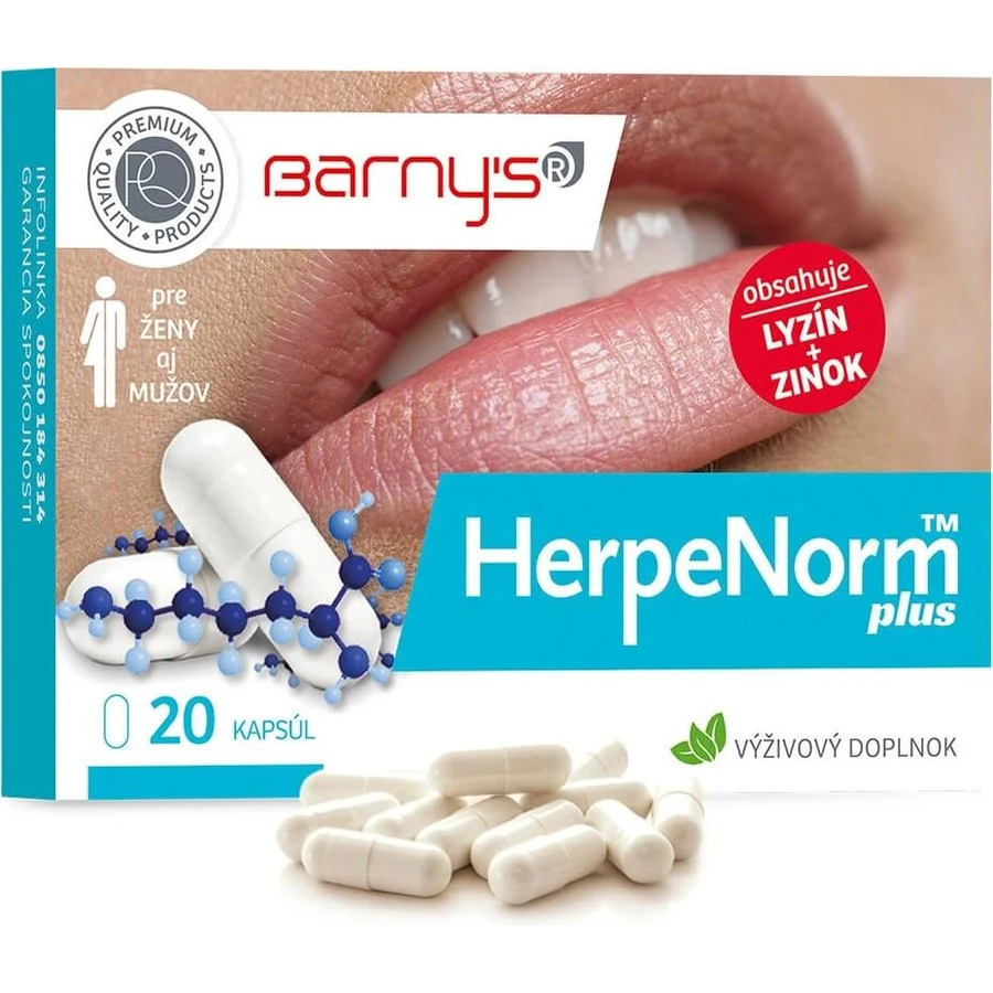 BARNY'S HerpeNorm plus 1×20 cps, food supplement
