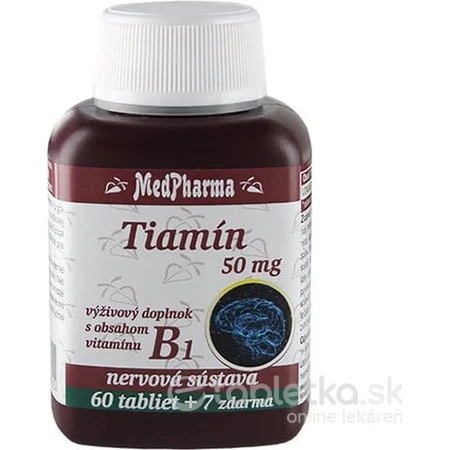 MedPharma TIAMINE 50 mg (vitamin B1) 1×67 tbl, 60+7 free