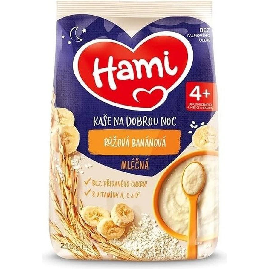 HAMI Rijstepap met bananen 1×210 g, rijstepap