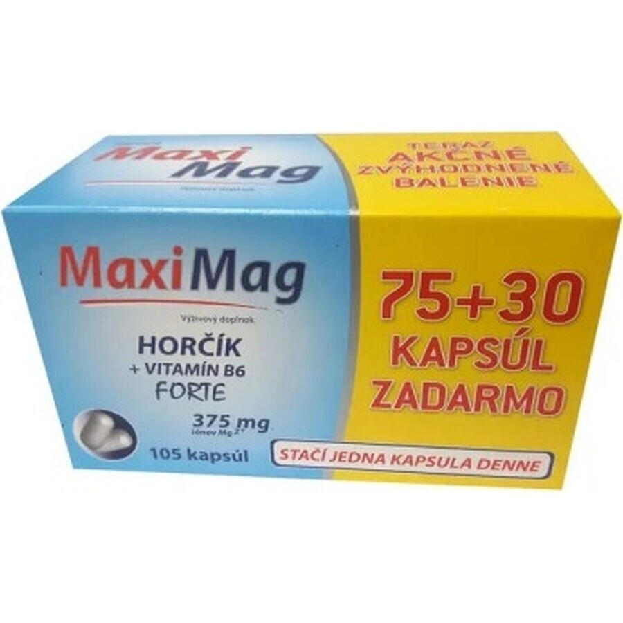 MaxiMag 1×75+30 cps, food supplement