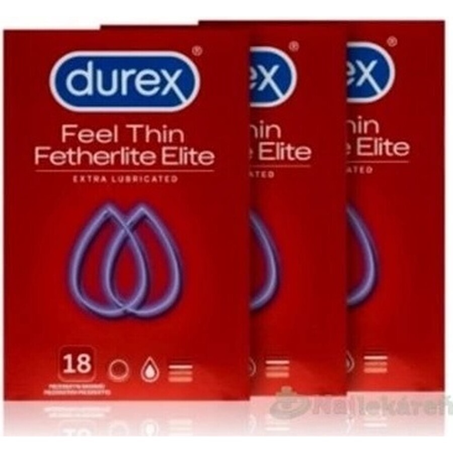 DUREX Feel Thin Extra Lubricated Packung 1×54 Stück, Kondome