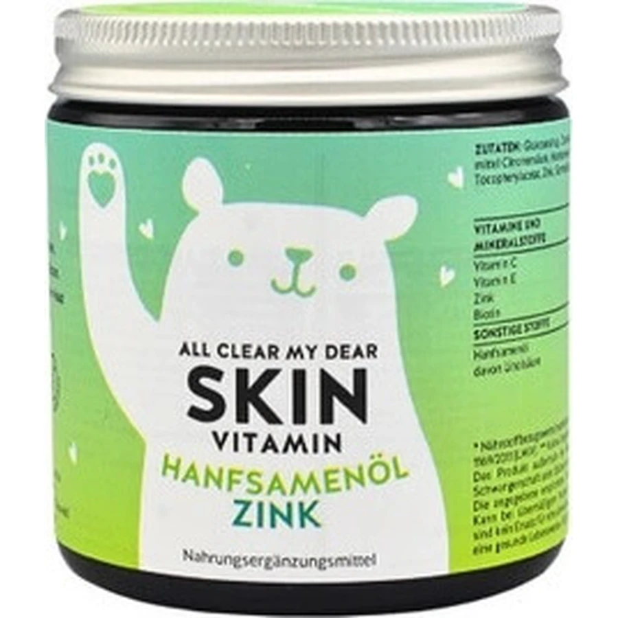 Bears With Benefits vitaminen voor een frisse en heldere huid met zink 1×60 stuks, voedingssupplement voor een frisse en heldere huid in snoepjesvorm