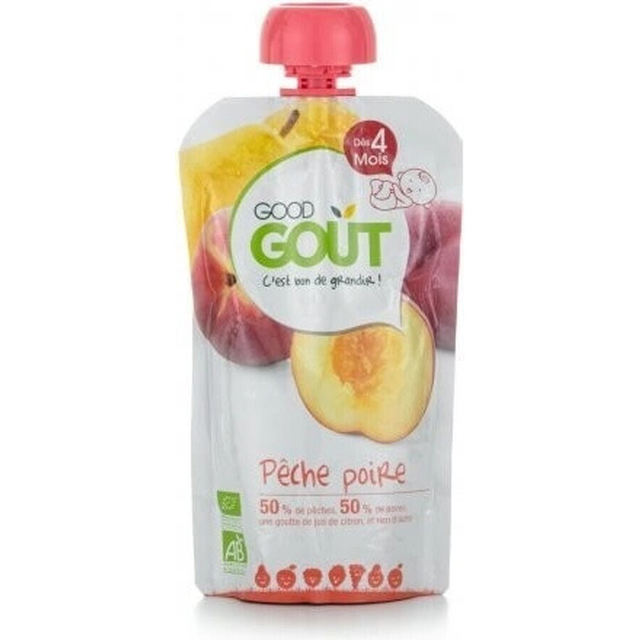 Good Gout Organic Peach with pear 1×120 g, pocket peach with pear