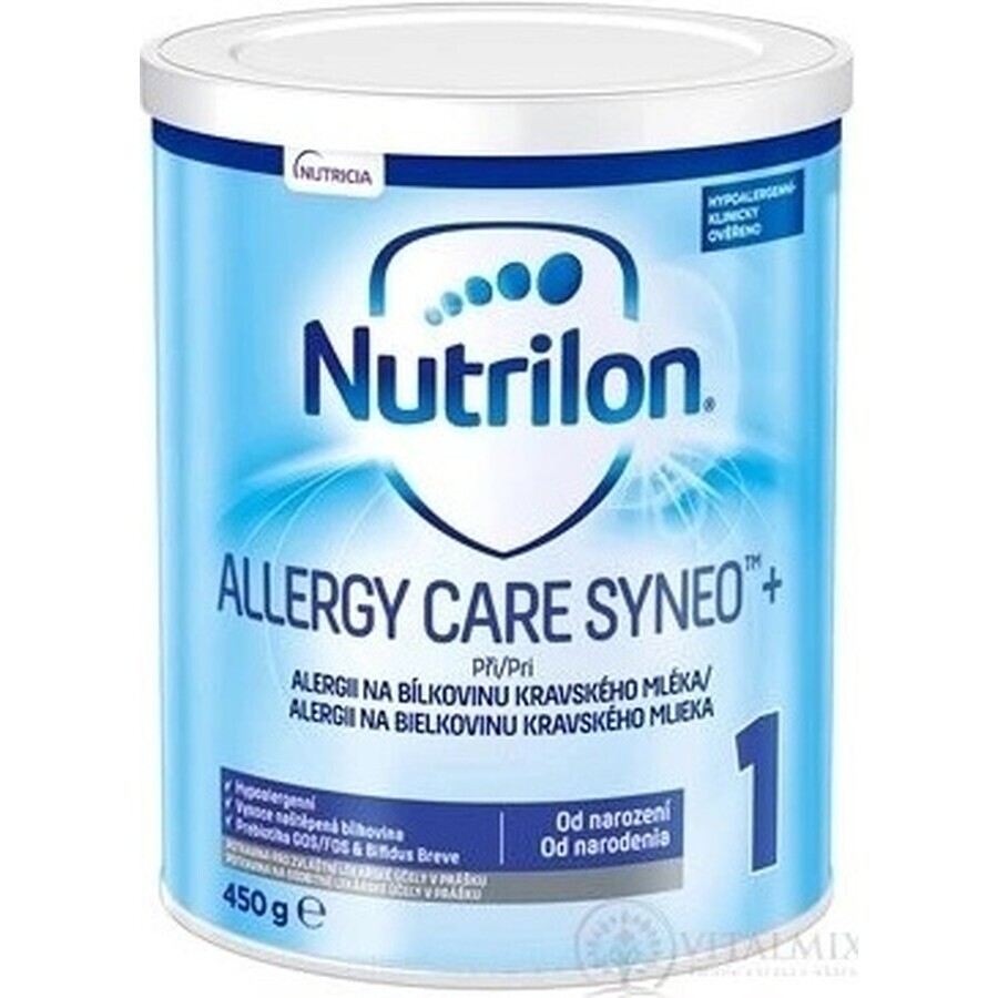 Nutrilon Allergy Care Syneo+ 1 1x450 g, latte speciale ipoallergenico per neonati