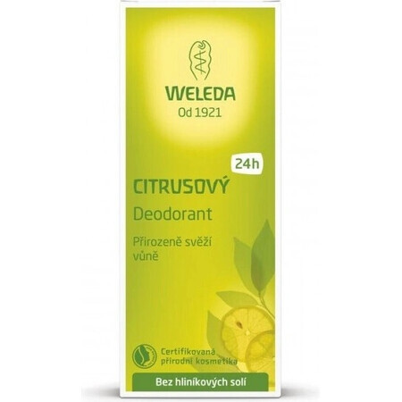 WELEDA Deodorant Citrus 1×200 ml, Deodorant, Nachfüllpackung - ohne Spray