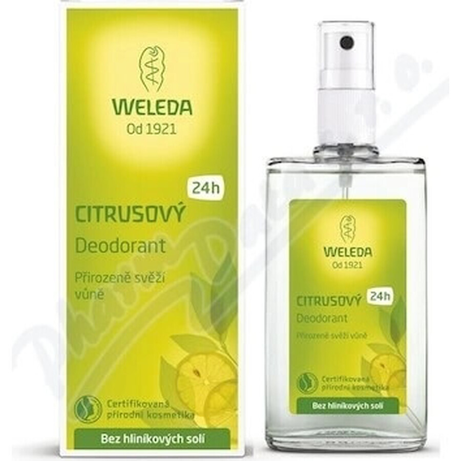 WELEDA Deodorant Citrus 1×200 ml, Deodorant, Nachfüllpackung - ohne Spray