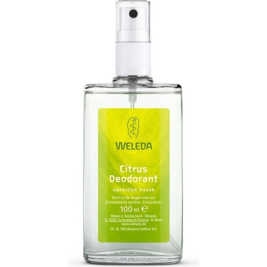 WELEDA Deodorant Citrus 1×200 ml, Deodorant, Nachfüllpackung - ohne Spray