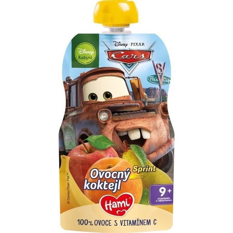 HAMI Disney Cars Fruit Cocktail cápsula 1×110 g, cápsula de fruta