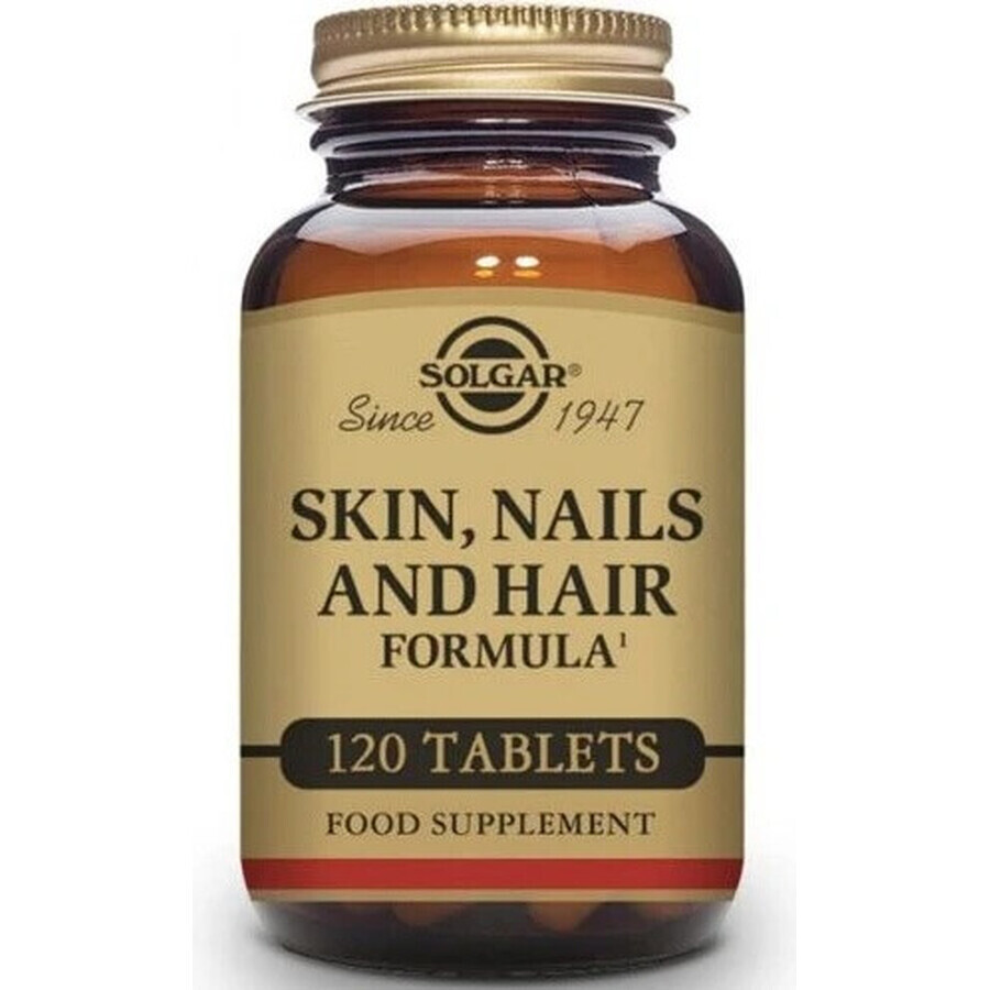 Solgar Skin, Nails & Hair Formula pentru piele, păr și unghii 120 comprimate 1×120 tbl, supliment nutritiv