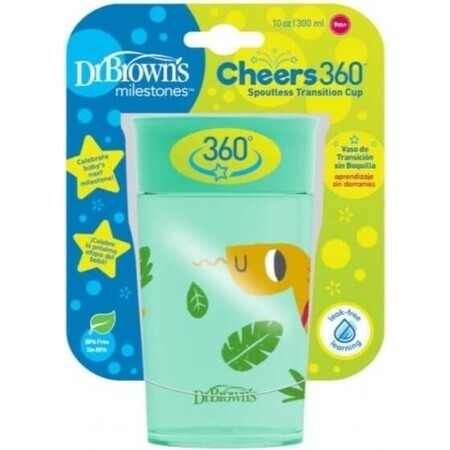 Dr.BROWN´S CHEERS JUNGLE 300 ml 1×1, turcoaz, 9m+