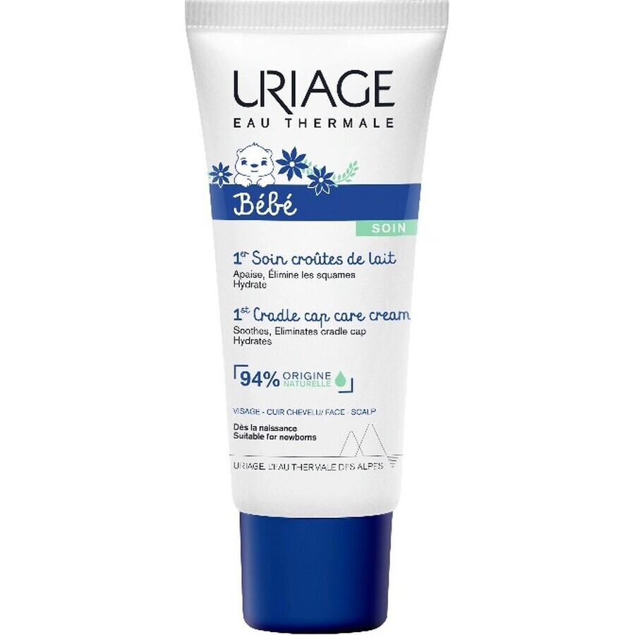 URIAGE BÉBÉ 1st Cradle Cap Care Cream, 40ml 1×40 ml, crema al cardo mariano