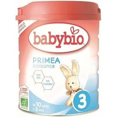 BABYBIO PRIMEA 3 Croissance biologische zuigelingenmelk (800 g) 1×800 g