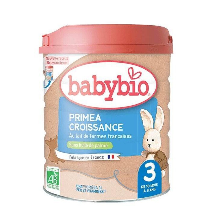 BABYBIO PRIMEA 3 Croissance biologische zuigelingenmelk (800 g) 1×800 g