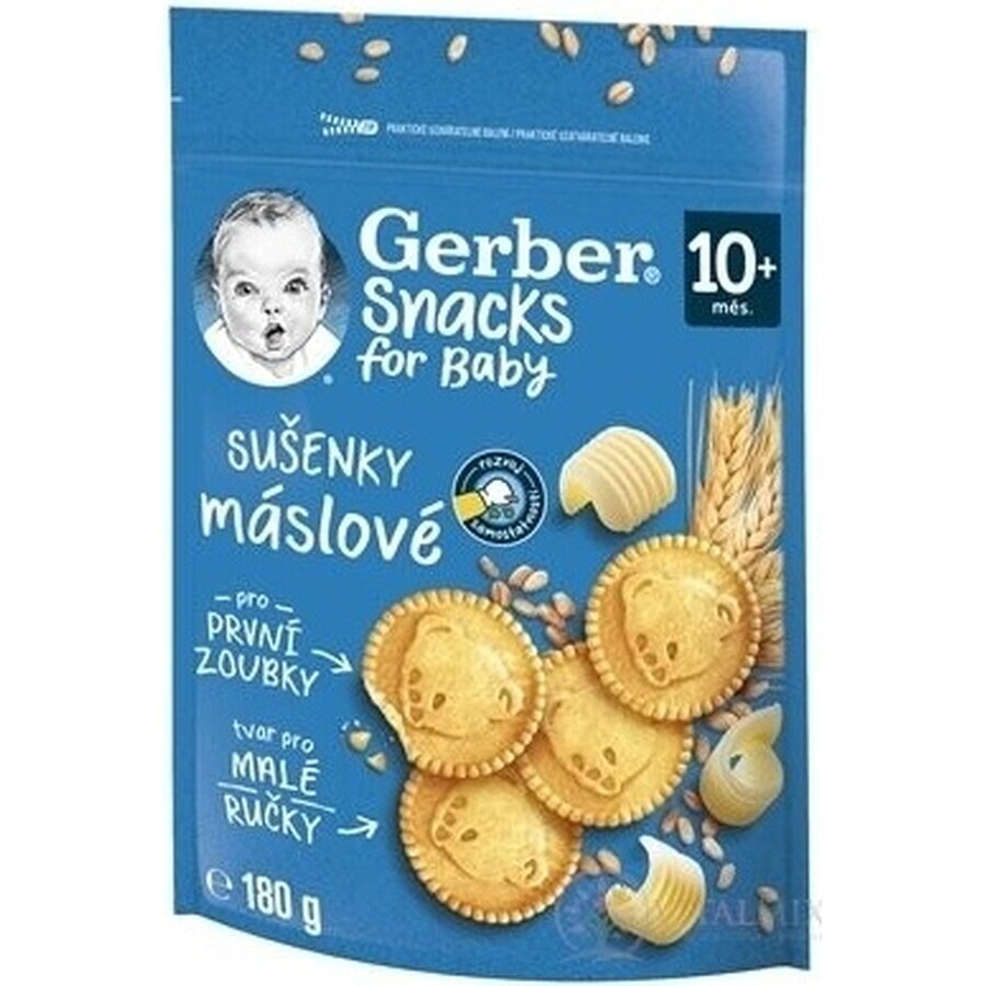 Gerber Snacks para Bebé Galletas de Mantequilla 1x180 g, galletas (a partir de 10 meses)