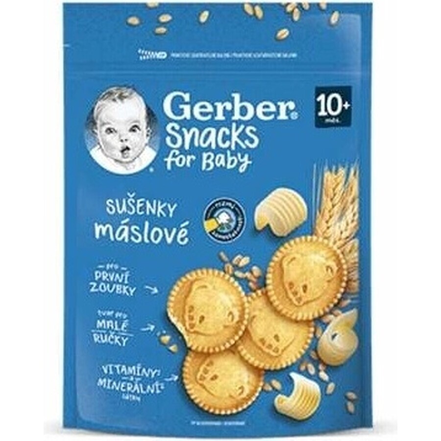 Gerber Snacks para Bebé Galletas de Mantequilla 1x180 g, galletas (a partir de 10 meses)