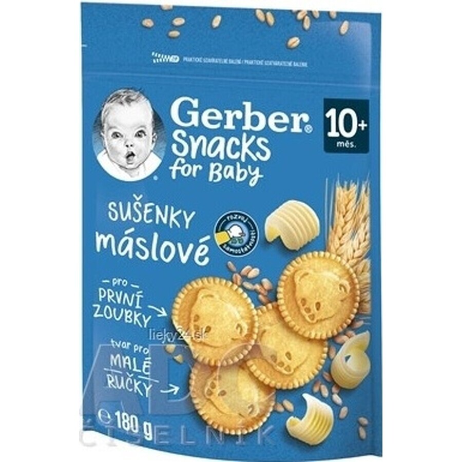 Gerber Snacks para Bebé Galletas de Mantequilla 1x180 g, galletas (a partir de 10 meses)