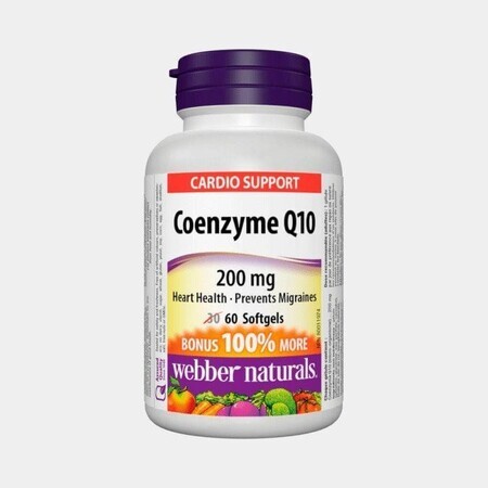 WEBBER NATURALS Coenzym Q10 200 mg 1×60 cps, Nahrungsergänzungsmittel