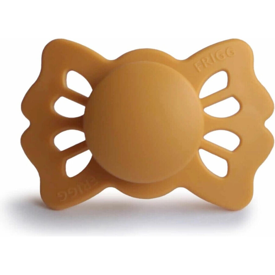 FRIGG FRIGG Ciuccio simmetrico in silicone Honey Gold, 0-6m 1×1 pz, ciuccio in silicone