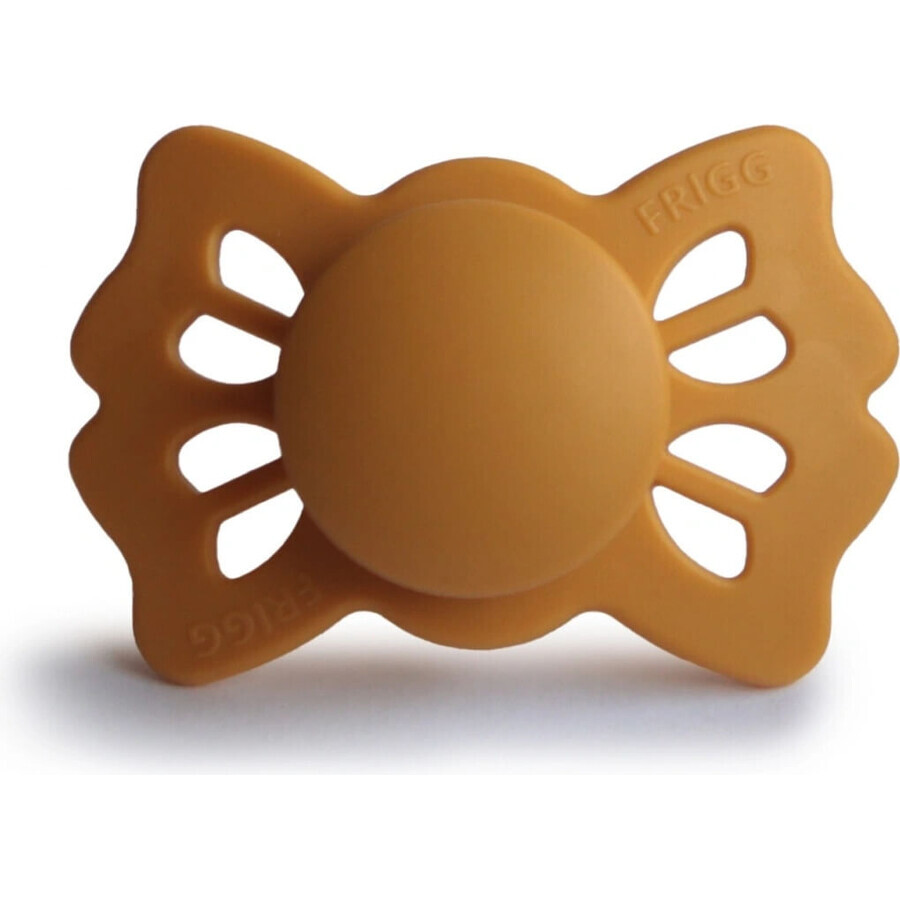 FRIGG FRIGG Ciuccio simmetrico in silicone Honey Gold, 0-6m 1×1 pz, ciuccio in silicone