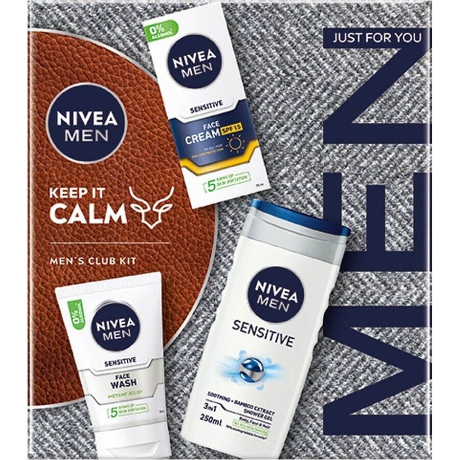 NIVEA MEN BOX FACE SENSITIVE 1×1 Stück, Geschenkpackung