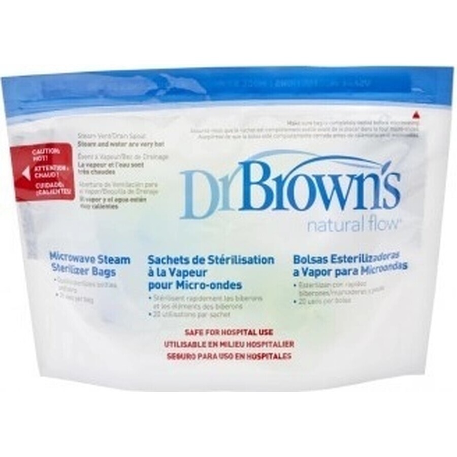 DR.BROWNS - Pungi de sterilizare cu microunde 1×5 buc, pungi de sterilizare