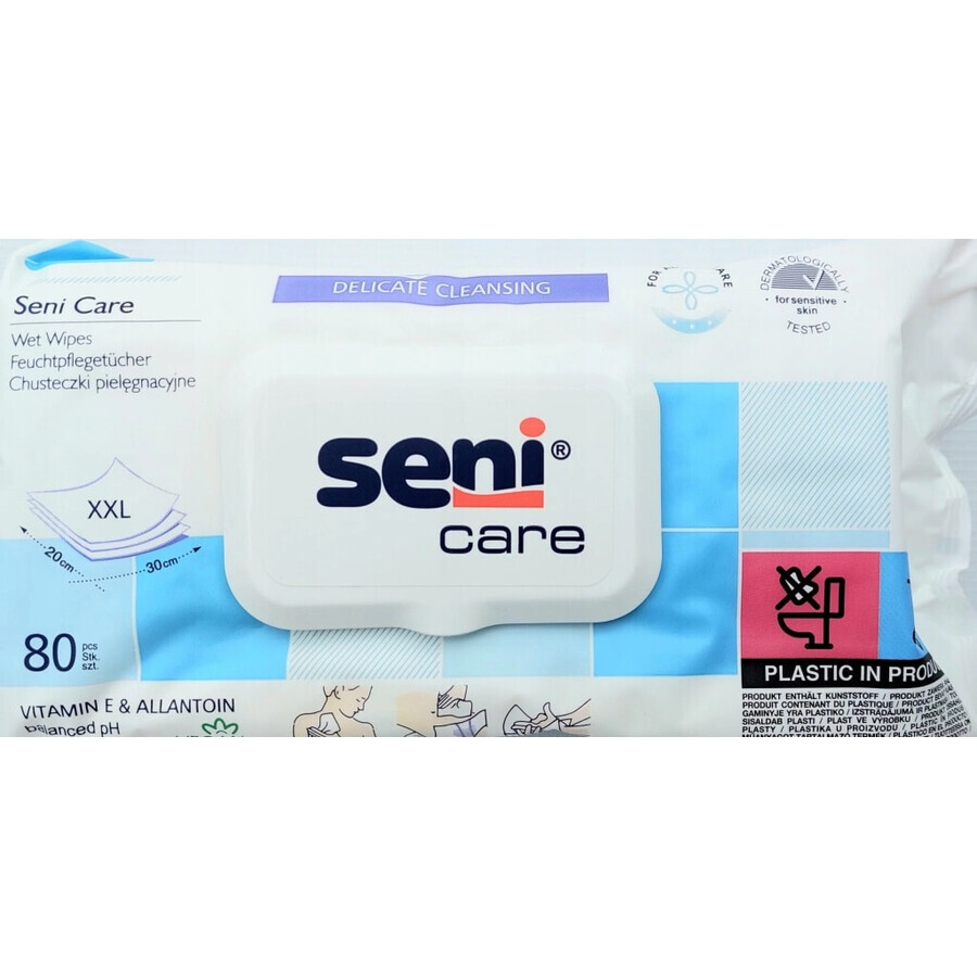 Seni Care vochtige doekjes 1×80 stuks, vochtige doekjes