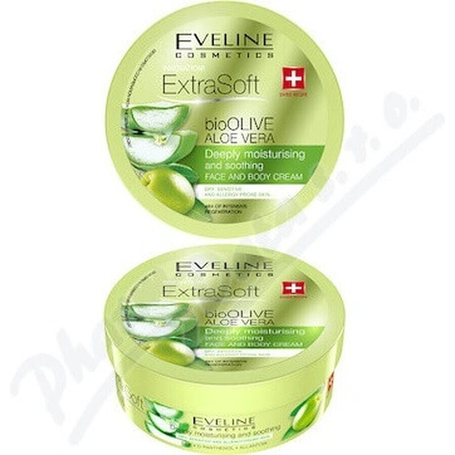 Eveline SOFT bioOLIVE ALOE VERA ALOE VERA FACE&BODY CREAM 1×175 ml, crème